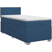 vidaXL Boxspringbed met matras met hoofdeinde Blauw 80 x 200 cm Stof