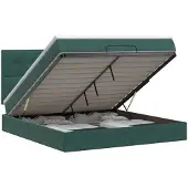 vidaXL Ottoman bed met matras Donkergroen 160 x 200 cm Fluweel