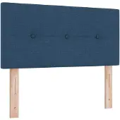 vidaXL Boxspringbed met matras met hoofdeinde Blauw 120 x 200 cm Stof