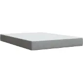 vidaXL Boxspringbed met matras en LED-verlichting, lichtgrijs, 160 x 200 cm, stof