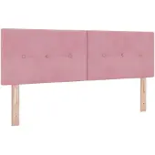 vidaXL Boxspringbed met matras Roze 140 x 200 cm Fluweel