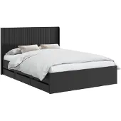 vidaXL Bedframe met opbergruimte en hoofdbord Zwart 150 x 200 cm
