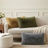 vidaXL Kussen 2 st HEERLEN Groen 40 x 80 cm PV Fleece