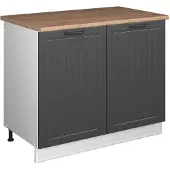 Vicco Wastafelkast Fame-Line, Donkergrijs/Wit, 100 cm, WB Eik
