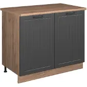 Vicco Wastafelkast Fame-Line, Donkergrijs/Goudkleurig Eiken, 100 cm, WB Eik