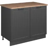 Vicco Wastafelkast Fame-Line, Donkergrijs/Antraciet, 100 cm, WB Eik