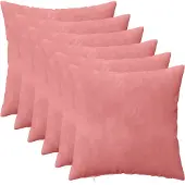 vidaXL Kussen met kussen HEERLEN 6 st Roze fluweel