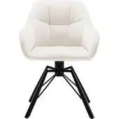 Famanu Keukenstoelen - Draaibare stoelen - Set van 2 - Wit