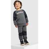 Adidas Linear Colour Block Crew Tracksuit Infant - Zwart - Kind, Zwart