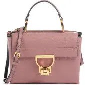 Coccinelle Leren schoudertas avondtas Arlettis Handbag Grainy Leather Winter Rose mauve