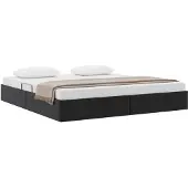 vidaXL Ottoman bedframe, zwart, 180 x 200 cm, kunstleer