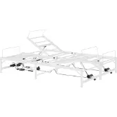 vidaXL Elektrisch verstelbaar bedframe, wit, 140 x 190 cm, staal