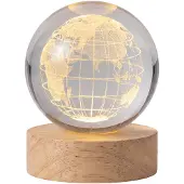Clayre & Eef Tafellamp Bruin Glas