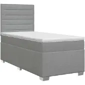 vidaXL Boxspringbed met matras Lichtgrijs 80 x 200 cm Stof
