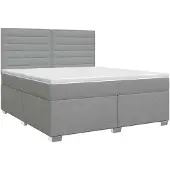 vidaXL Boxspringbed met matras Lichtgrijs 140 x 200 cm Stof