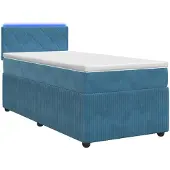 Syfax Boxspringbed met matras Blauw 90 x 190 cm Fluweel