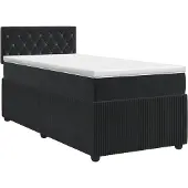 vidaXL Boxspringbed met matras Zwart 80 x 200 cm Fluweel