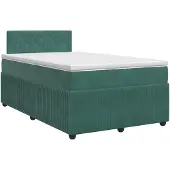 vidaXL Boxspringbed met matras Donkergroen 120 x 190 cm Fluweel
