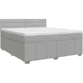 vidaXL Boxspringbed met matras Lichtgrijs 160 x 200 cm Stof