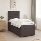 vidaXL Boxspringbed met matras Donkerbruin 80 x 200 cm Stof