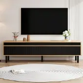 Sonstiges TV-kast, lage kast met opbergruimte, 170x38x47,7 cm, zwart/houtlook