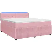 Syfax Boxspringbed met matras Roze 180 x 200 cm Fluweel