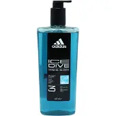 Adidas Ice Dive 3-in-1 Douchegel met Pomp – Lichaam, Gezicht & Haar – 600 ml