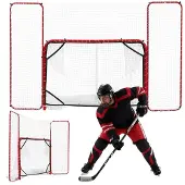 Vevor hockeydoel met net en targets 307 x 183 cm
