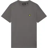 Lyle & Scott T-shirt - grijs Jongens Stretchkatoen Ronde hals Effen - maat 152