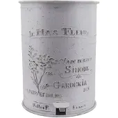 Clayre & Eef , metalen emmer, wit