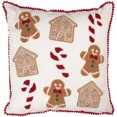 Clayre & Eef Sierkussen 40x40 cm Beige Polyester