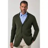 JP 1880 Regular Fit Blazer Donkerolijfgroen, Effen