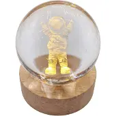 Clayre & Eef tafellamp, bruin glas