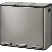 Songmics - Prullenbak - Pedaalemmer - Keuken - Uitneembare Binnenemmers - Softclose Deksel