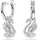 Swarovski Oorbellen 'SWAN' wit