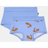 Woody Meisjes boxer blauw + tijger print - maat 164/14J