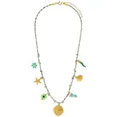 Lucardi Ketting goud / gemengde kleuren