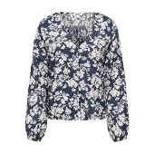 ONLY Blouse 'ONLZION STRYLA' navy / wit