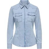 ONLY Onlolivia Denim Overhemd Dames Blauw L