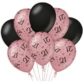 Paper Dreams Paperdreams Decoratie ballonnen roze/zwart - 21