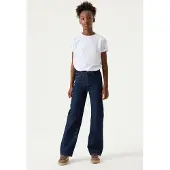 Garcia Ilvy straight leg jeans - donkerblauw Meisjes Denim Effen - maat 146