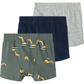 Name it Onderbroek donkerblauw / geel / lichtgrijs / olijfgroen