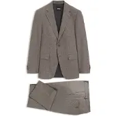 BOSS Slim-fit pak van Italiaanse scheerwol met dessin Maat 50