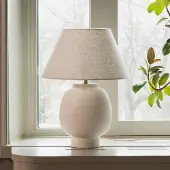 Globen Lighting Tafellampe , Lorenzo, Beige, Woonkamer, Keramiek, Scandinavisch