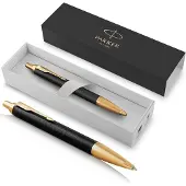 Parker IM balpen | premium zwart | medium punt blauwe inkt | Geschenkdoos