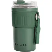 Chiato Home hotSIP Sage Green geïsoleerde reisbeker, 400 ml – Groen