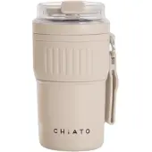 Chiato Home hotSIP Oat Cream geïsoleerde reisbeker, 400 ml – Crème