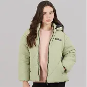L'amore Couture Meisjes Franklin Korte Puffer Jas Khaki