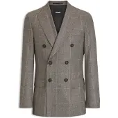 BOSS Slim-fit geruit colbert van scheerwol