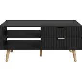 En.casa Salontafel Nand met lades en open vakken 100x50x45 cm zwart []
